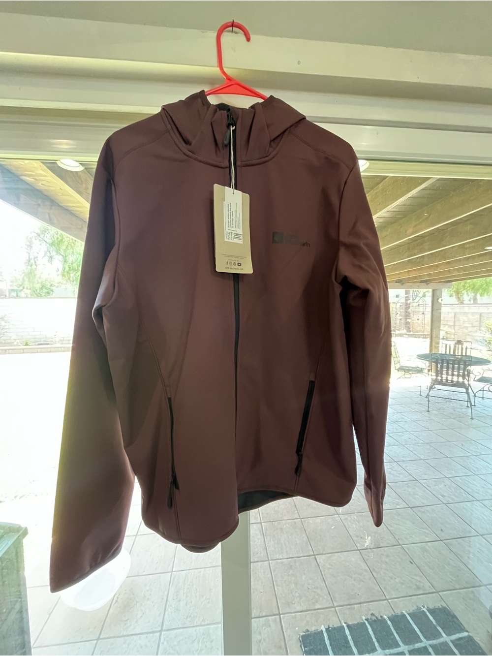 Jack Wolfskin Men's Hooded Softshell Jacket - Brown